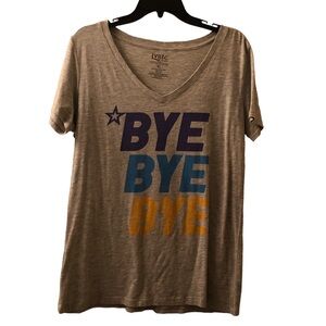 Bye Bye Bye Gray Lyric NSYNC V-Neck Shirt XL